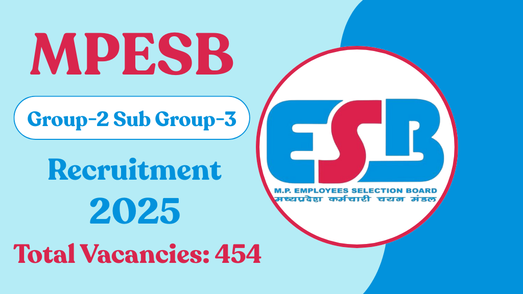 MPESB 2025 Recruitment | How to Fill MPESB Group 2 Sub Group 3 Form 2025 Online