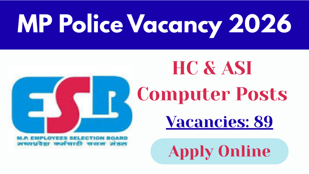 MP Police HC and ASI Recruitment 2026 notification out | MP Police 2026 Vacancy
