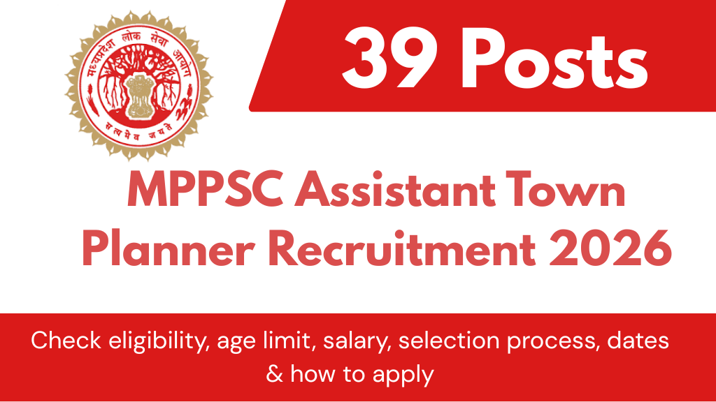 Eligibility Criteria for MPPSC Assistant Town Planner Vacancy 2026 | MPPSC Recruitment 2026
