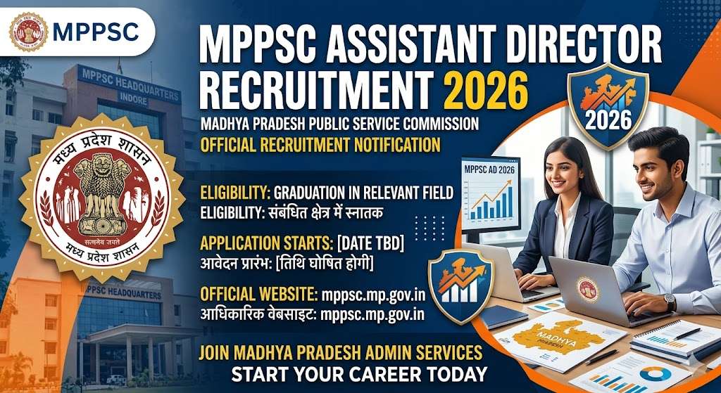 MPPSC Assistant Director Recruitment 2026 | MPPSC Job Recruitment 2026 | Government Job 2026