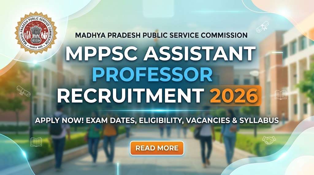 MPPSC Assistant Professor Recruitment 2026 | Eligibility Criteria, Important dates Etc.
