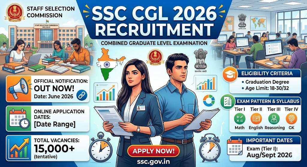 SSC CGL 2026 Recruitment complete details | SSC CGL Recruitment 2026 