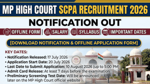 MP High Court SCPA Recruitment 2026 Notification Out: Offline Form, Salary, Syllabus & Important Dates