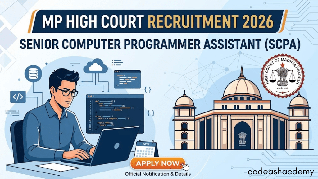 MP High Court SCPA Recruitment 2026 | MP High Court recruitment 2026