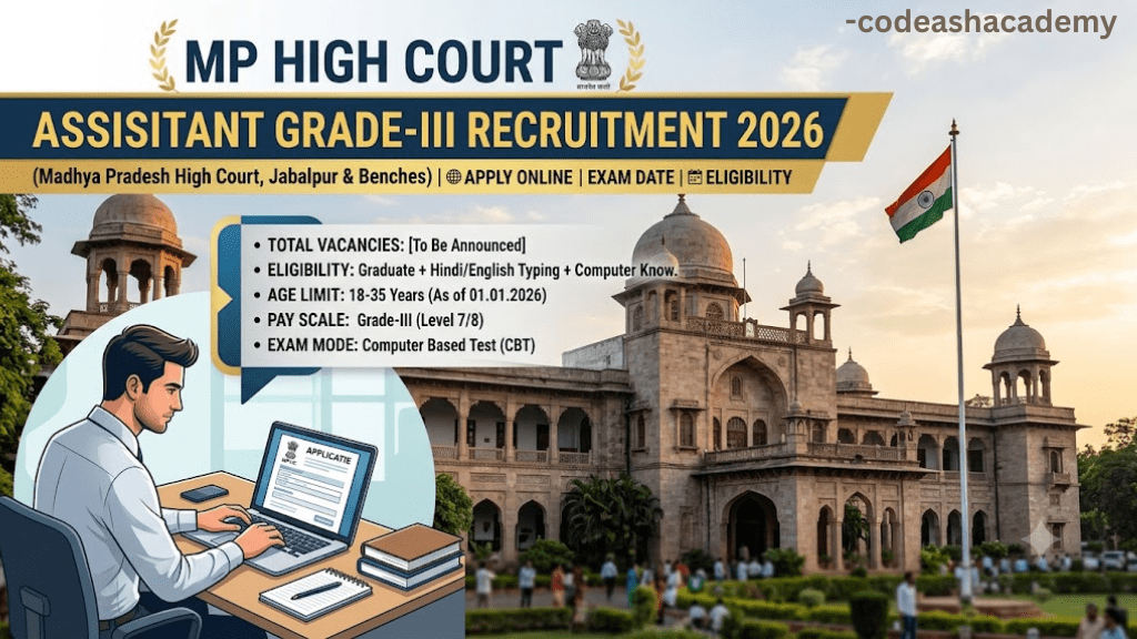 MP High Court Assistant Grade-III 2026 Recruitment complete details | MP high court recruitment 2026