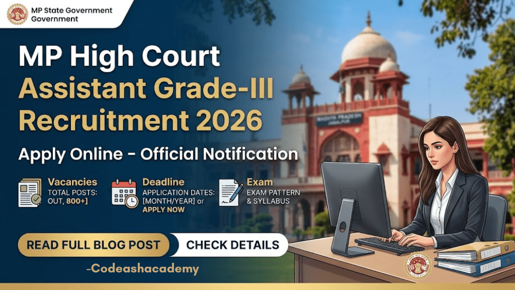 MP High Court Assistant Grade-III Recruitment 2026: Vacancy, Eligibility, Syllabus, Exam Pattern and How to Apply