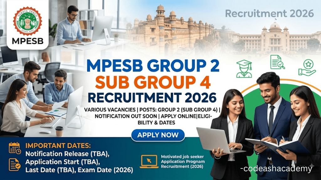 MPESB Group 2 Sub Group 4 Recruitment 2026 | MPESB Patwari Vacancy 2026