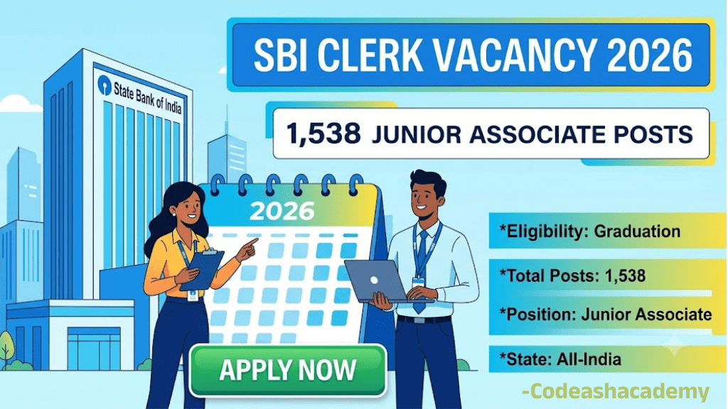 SBI Clerk Recruitment 2026: Apply Online for 1,538 Junior Associate Posts, Check Eligibility & Salary
