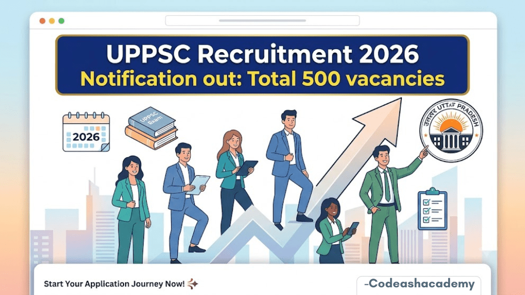 UPPSC Recruitment 2026 Notification out: Total 500 vacancies
