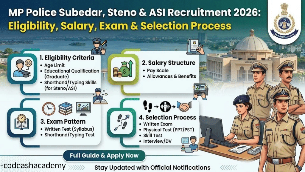 MP Police Subedar Steno ASI Bharti 2026: Eligibility, Salary, Exam & Selection Process