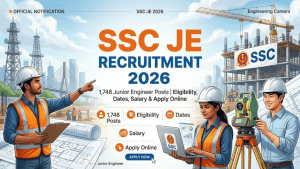 SSC JE Recruitment 2026: 1,748 Junior Engineer Posts, Eligibility, Dates, Salary and Apply Online