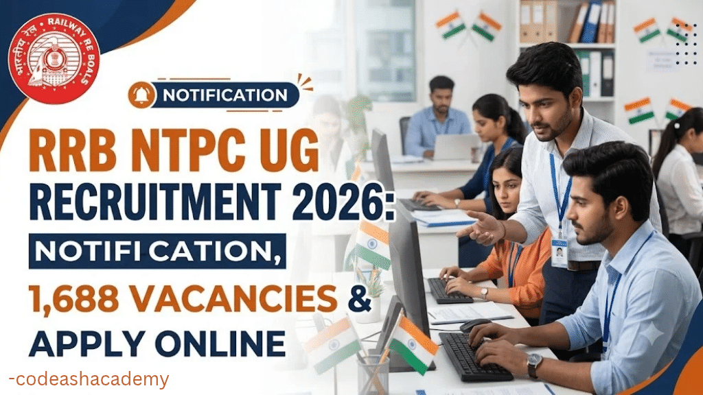 RRB NTPC UG Recruitment 2026 Notification 1,688 Vacancies, and Apply Online