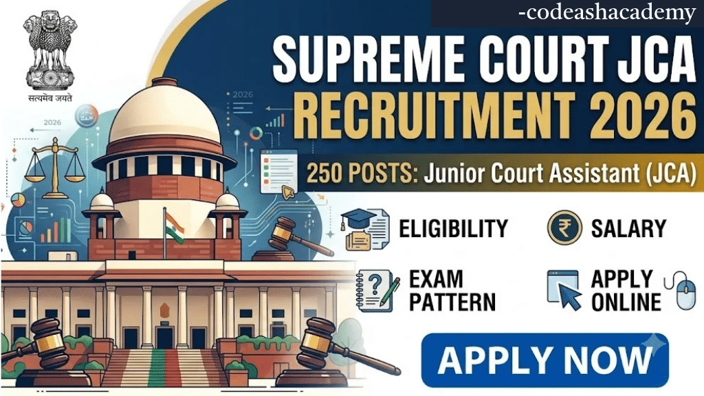 Supreme Court JCA Recruitment 2026: 250 Posts, Eligibility, Salary, & Apply Online