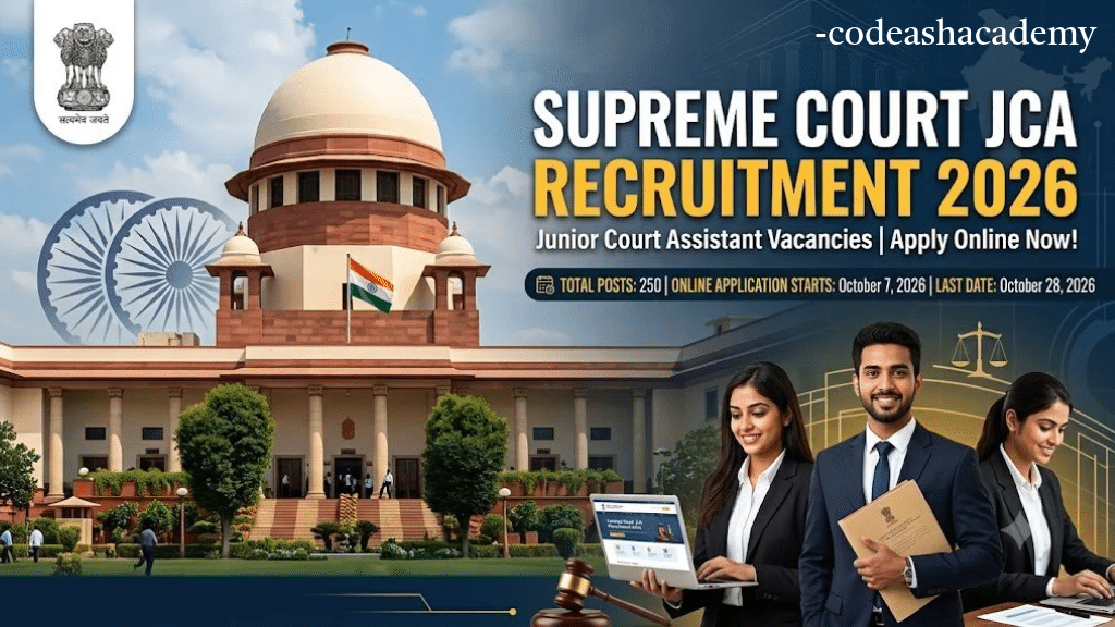 Supreme Court JCA Recruitment 2026 Complete Information