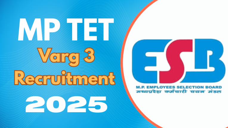 MP TET Varg 3 Recruitment 2025 Apply Online Now